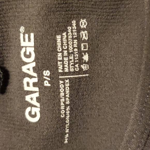 Garage Stretchy Grey Long Sleeve Top With Cutouts S - Picture 4 of 4